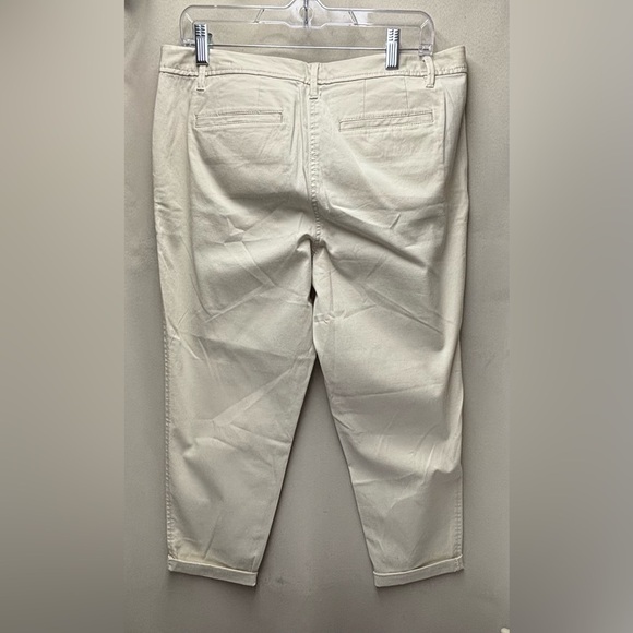 Talbots Girlfriend Chino Pants Women's 10P Khaki Stretch Tapered Leg  NWOT - Picture 3 of 5